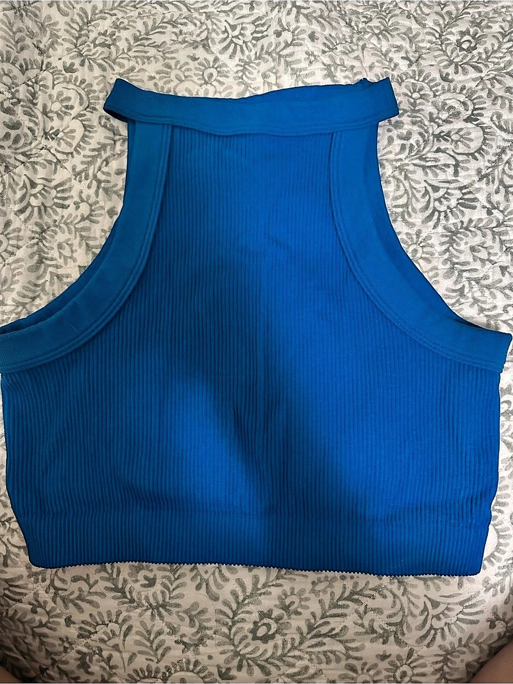 Cotton On Ribbed Tank Top in Blue Size M/L